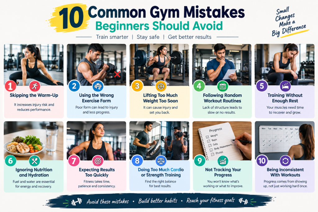 Common mistakes in gym beginners should avoid